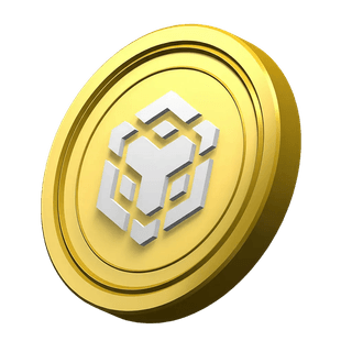 Ozdobny motyw monety Binance BNB umieszczony w sekcji zaufania społeczności
