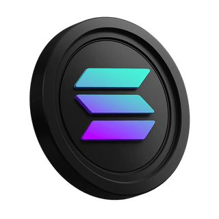 Symbol graficzny kryptowaluty Solana SOL umieszczony w obszarze rejestracji handlowej